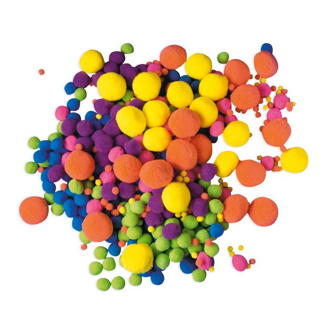 PLAYBOX Pompom neon 500/fp | Skola och förskola - Hobbymaterial - Pyssel | Kontorsexperten