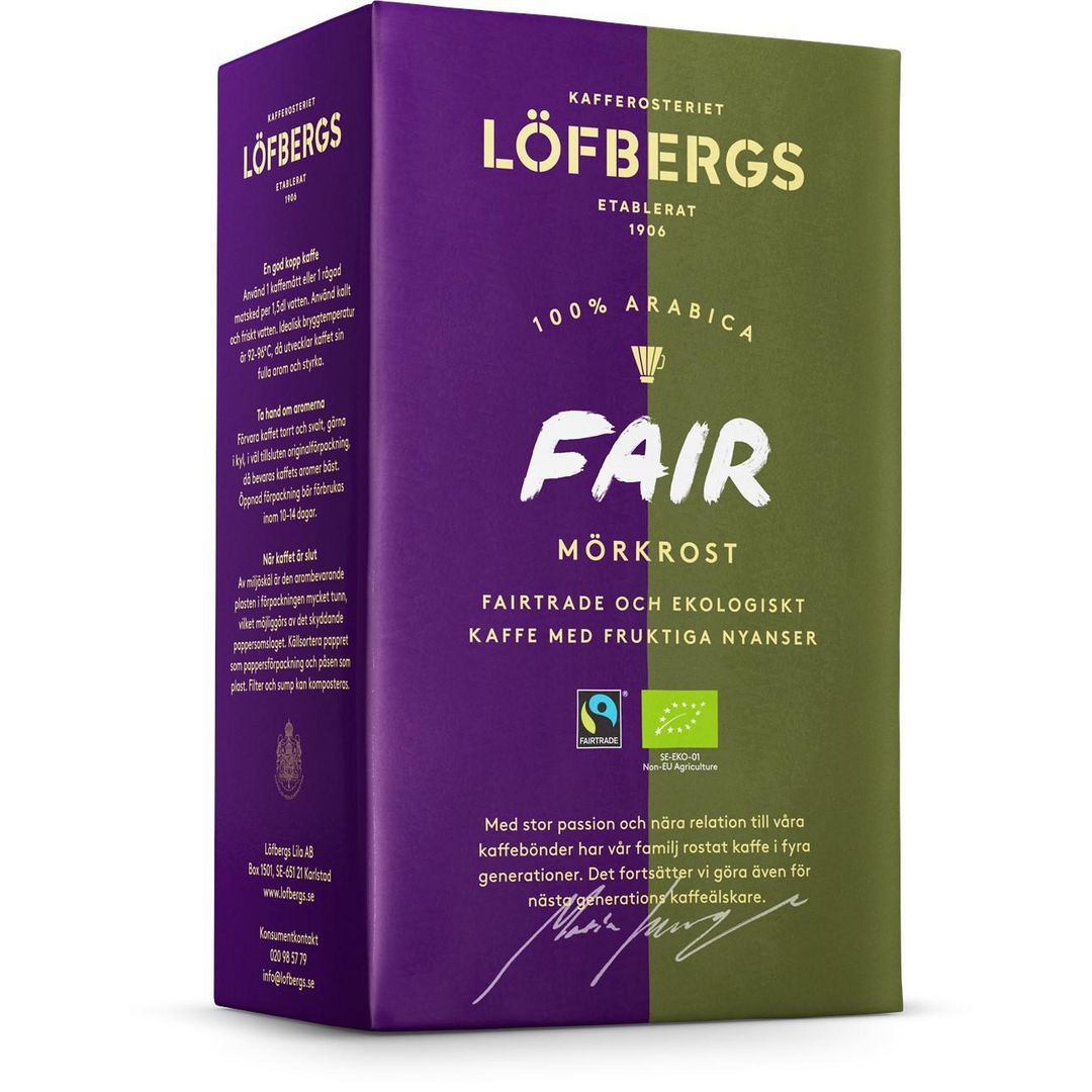LÖFBERGS Kaffe Fair Dark Eko/FT 450g | Kök och servering - Kaffe och te - Bryggkaffe | Kontorsexperten