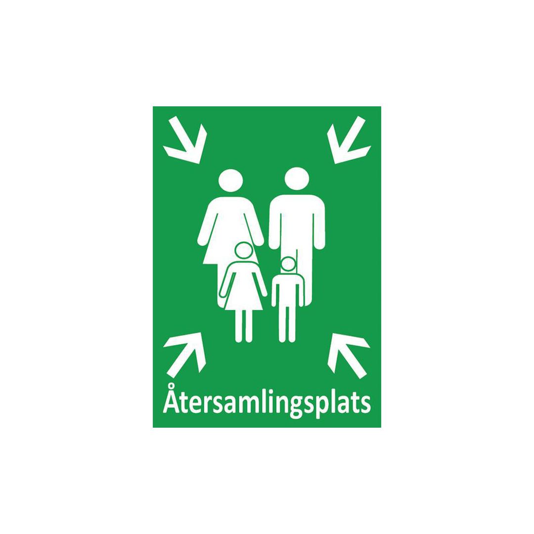 UNIGRAPHICS Skylt Återsamlingsplats A3 Aluminium | Skyddsutrustning - Säkerhetsmärkning och skyltar - Skyltar | Kontorsexperten