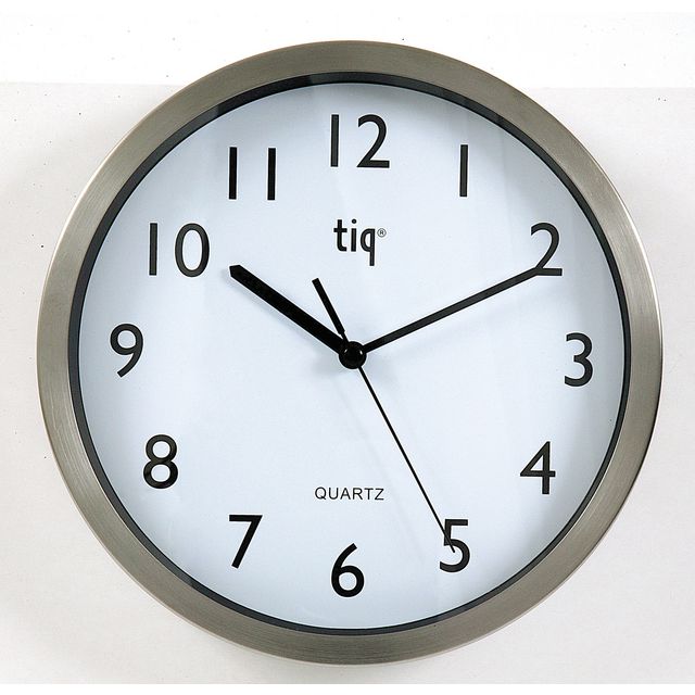 Väggur TIQ 25cm aluminium | Kontorsmöbler och inredning - Väggur - Väggur | Kontorsexperten