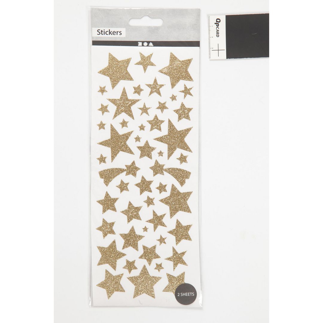 Glitterstickers guld stjärnor 110/fp | Skola och förskola - Hobbymaterial - Bokmärken och stickers | Kontorsexperten
