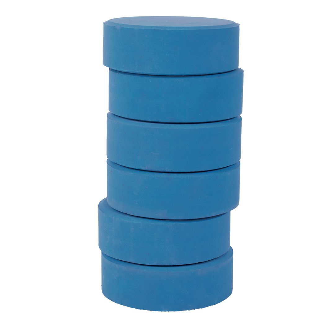 PLAYBOX Färgpuckar 57mm, blå 6/fp | Skola och förskola - Målarfärg och tillbehör - Färgblock | Kontorsexperten