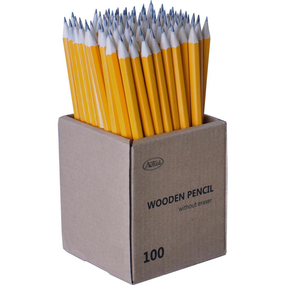 ACTUAL Blyertspenna HB gul 100/fp | Skola och förskola - Pennor och tillbehör - Blyertspennor | Kontorsexperten