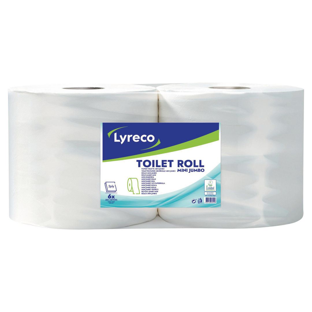 LYRECO Toalettpapper Maxi Jumbo 2-lagers vit 6/fp | Städ och hygien - Toalettpapper och torkpapper - Toalettpapper - rulle | Kontorsexperten