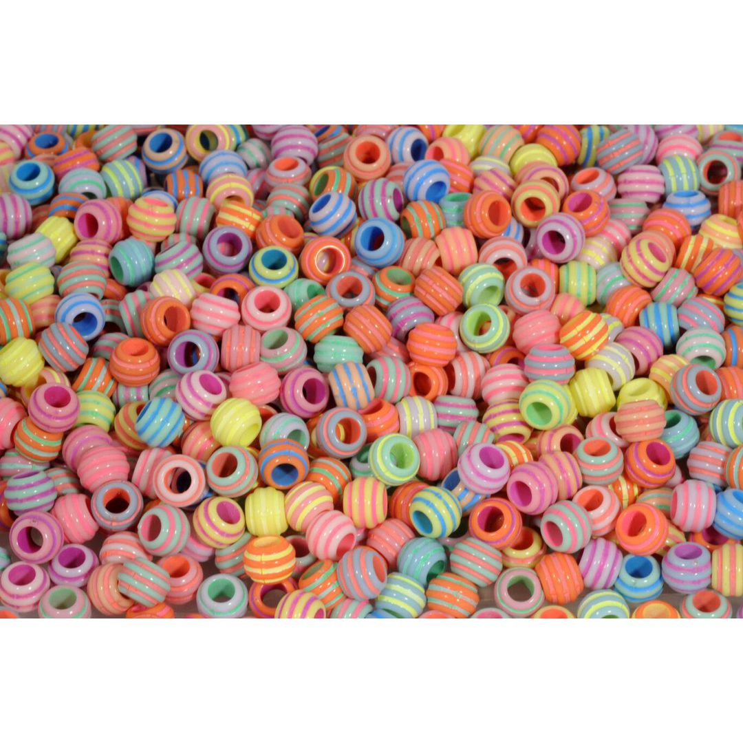 PLAYBOX Plastpärla pastell ränder 1550/fp | Skola och förskola - Hobbymaterial - Pärlor | Kontorsexperten