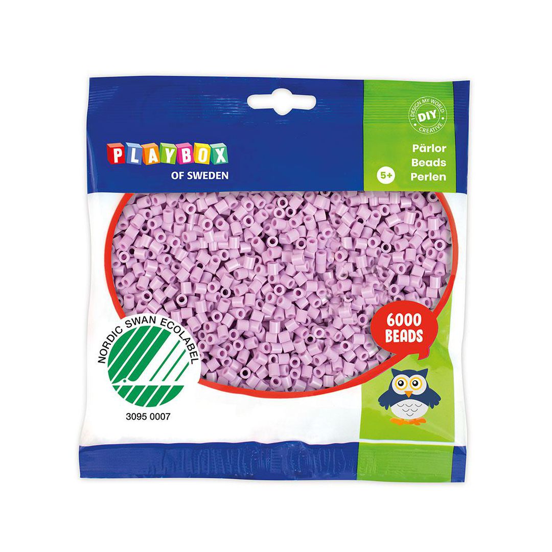 PLAYBOX Rörpärlor pastelllila 6000/fp | Skola och förskola - Hobbymaterial - Nabbipärlor - Rörpärlor | Kontorsexperten