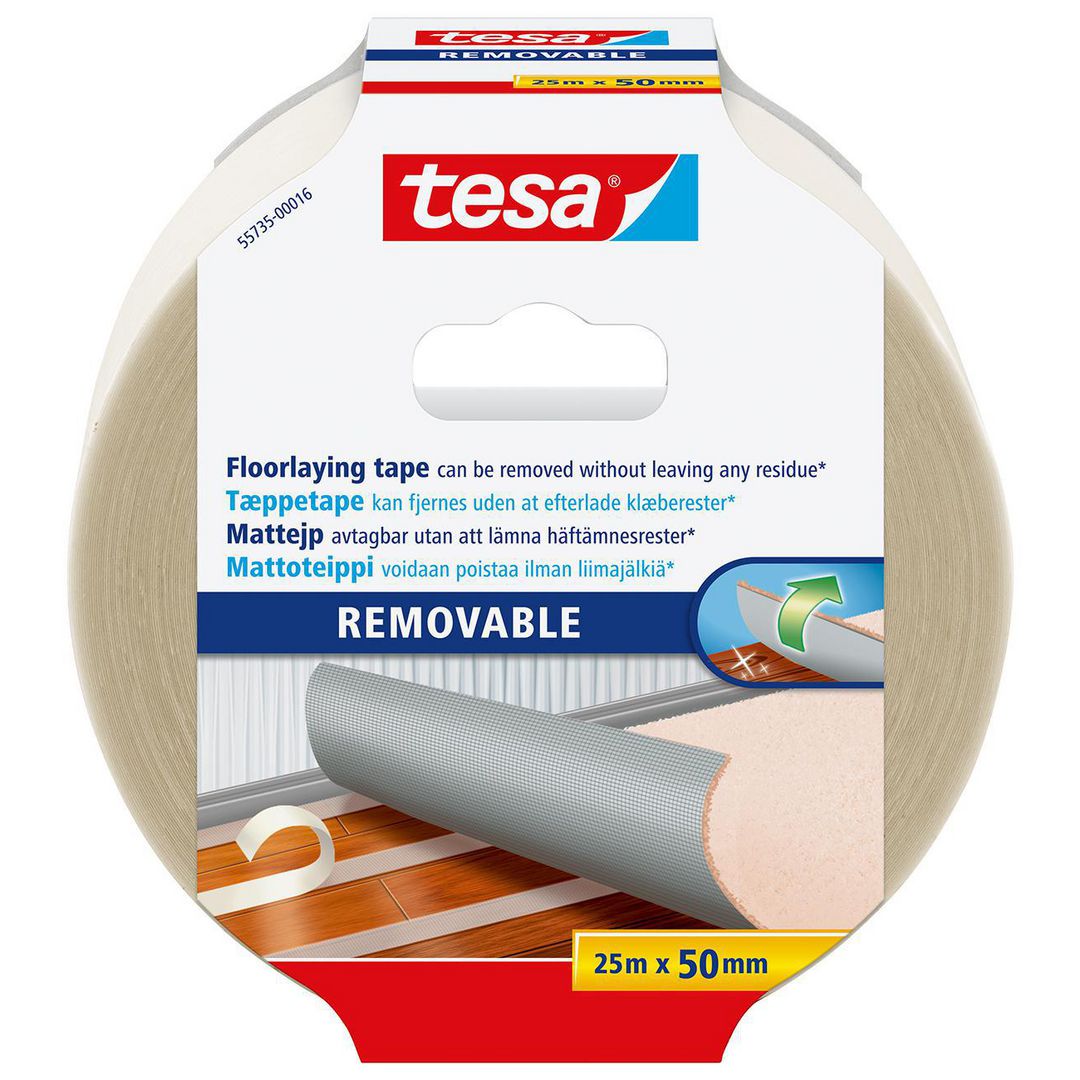 TESA Mattejp 55735 avtagbar 50mmx25m | Emballage och lagerutrustning - Packtejper - Dubbelhäftande tejp | Kontorsexperten