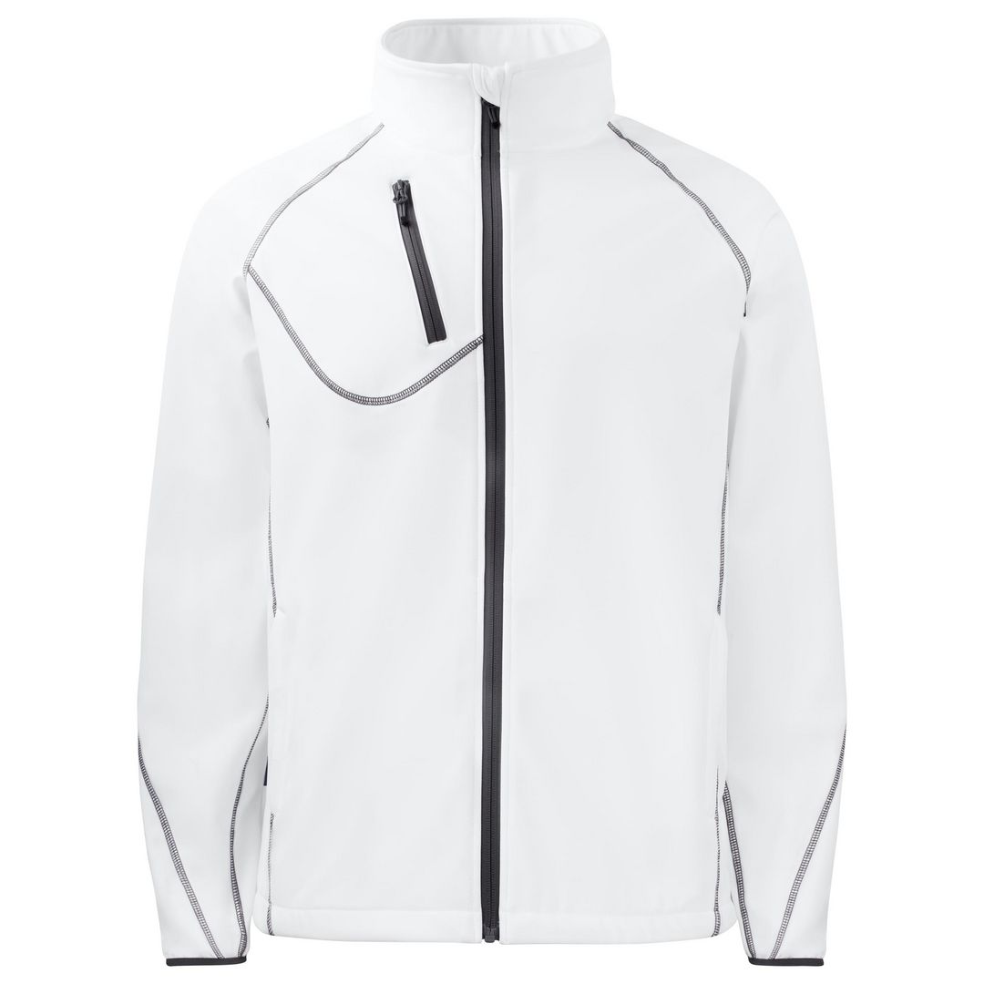 PROJOB Softshelljacka herr 2422 vit L | Arbetskläder - Arbetsjackor - Softshelljackor | Kontorsexperten