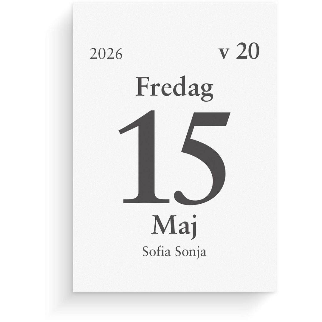 Burde Dagblock 2026 75x107mm | Almanackor och kalendrar - Väggkalendrar - Dagblock | Kontorsexperten