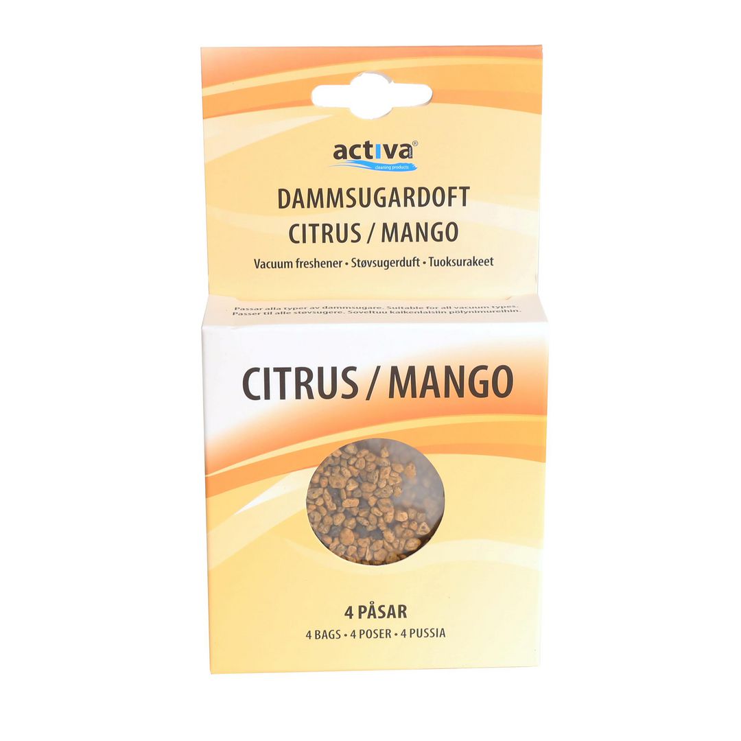 HYGIENTEKNIK Dammsugardoftkulor Citrus Mango 4-pack 4/fp | Städ och hygien - Dammsugare - Dammsugartillbehör | Kontorsexperten