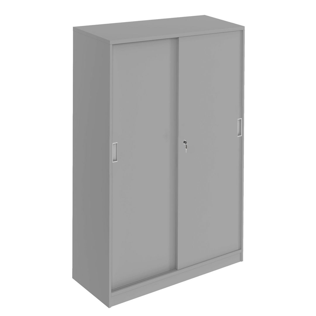 DENORD DESIGN Skjutdörrskåp 3xA4 800 mm grå | Kontorsmöbler och inredning - Skåp och hyllor - Skåp | Kontorsexperten