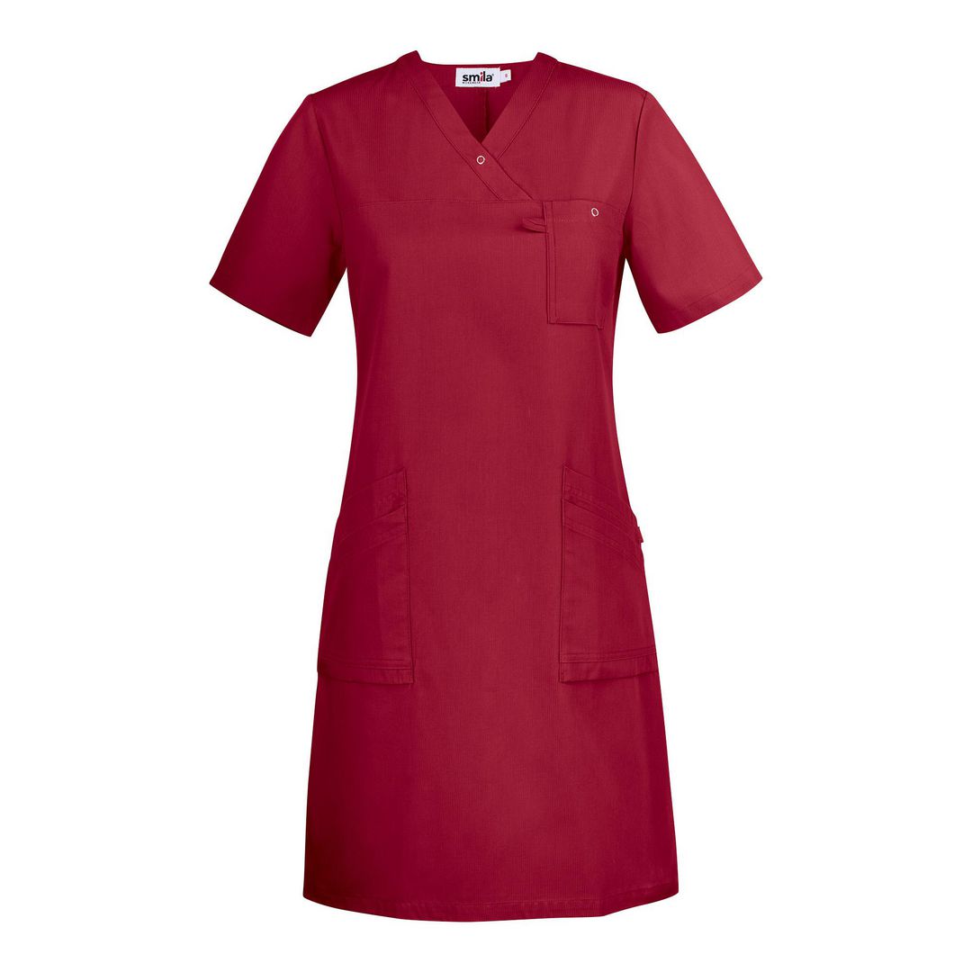 SOUTH WEST Klänning Adina dam mörkröd L | Arbetskläder - Arbetströjor - Bussaronger och klänningar | Kontorsexperten