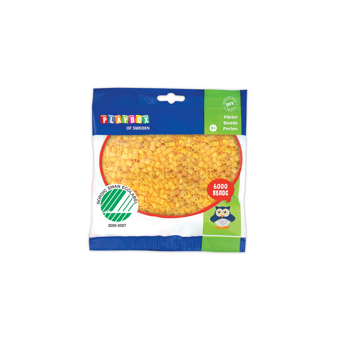 PLAYBOX Rörpärlor gul 6000/fp | Skola och förskola - Hobbymaterial - Nabbipärlor - Rörpärlor | Kontorsexperten
