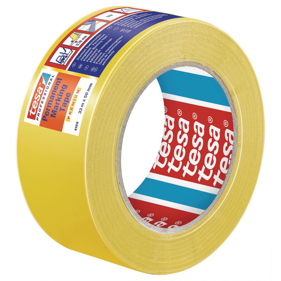 TESA Markeringstejp Premium 50mmx33m gul | Skyddsutrustning - Säkerhetsmärkning och skyltar - Tejper och symboler | Kontorsexperten