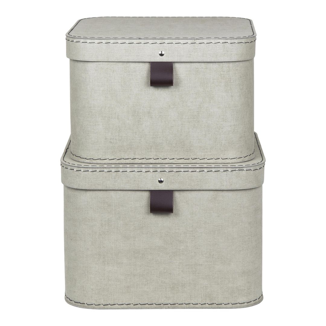 BIGSO BOX Förvaringsbox m.lock kartong linne 2/fp | Kontorsmaterial - Arkivering och kontorsförvaring - Förvaringslådor | Kontorsexperten