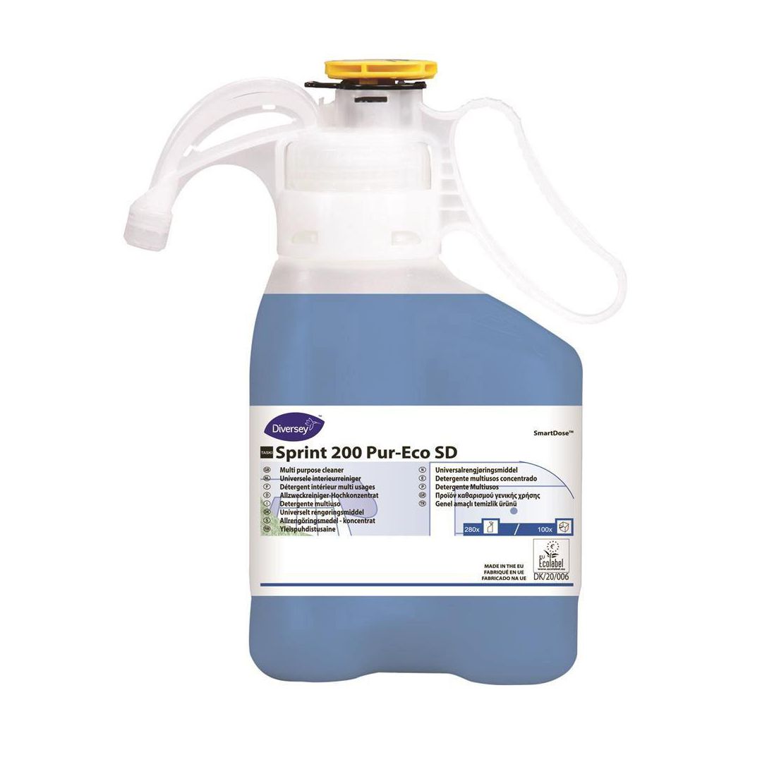 TASKI Allrengöring Sprint 200 Pur-Eco SD E1a, koncentrerad, SmartDose-flaska 1,4l | Städ och hygien - Rengöringsmedel - Allrent | Kontorsexperten
