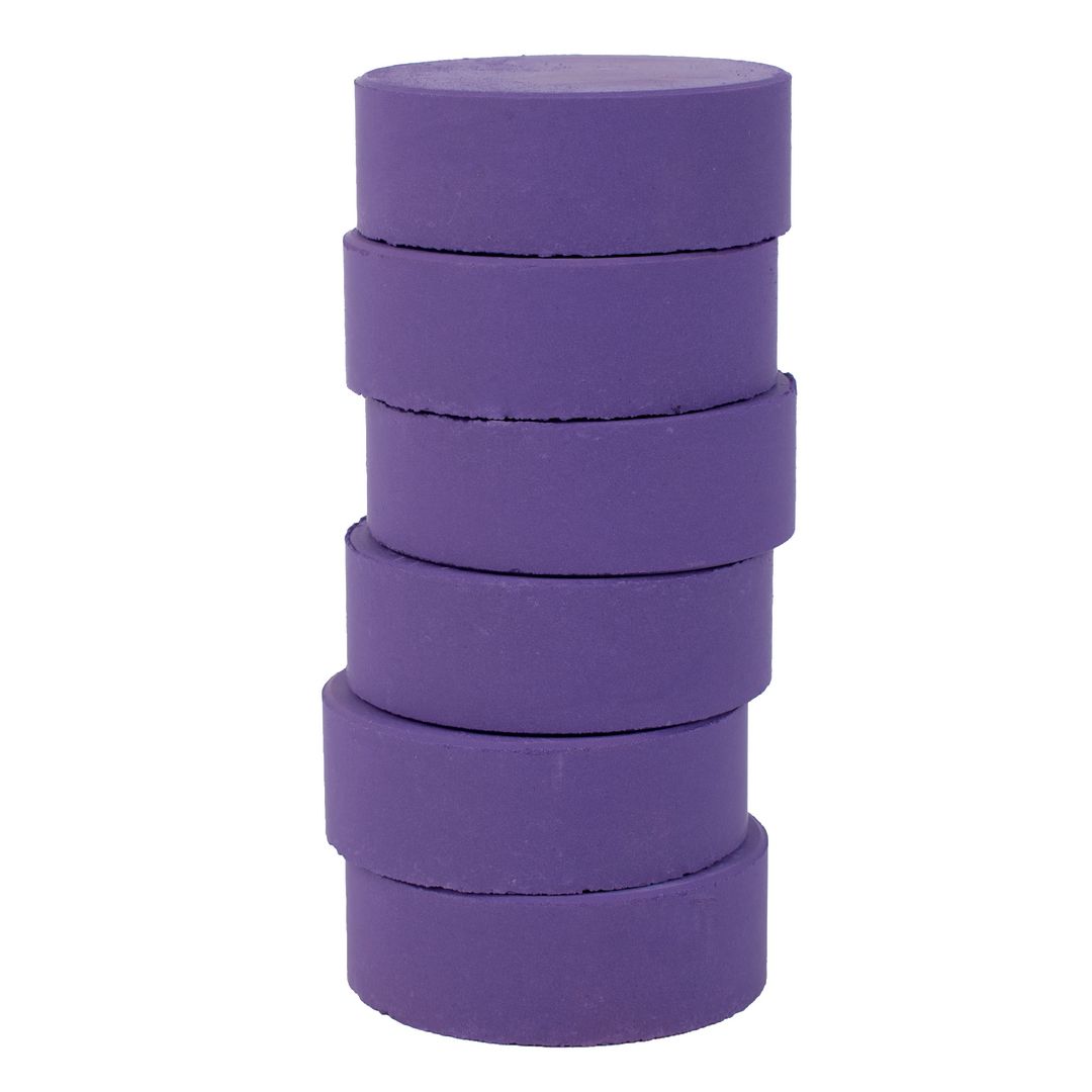 PLAYBOX Färgpuckar 57mm, lila 6/fp | Skola och förskola - Målarfärg och tillbehör - Färgblock | Kontorsexperten