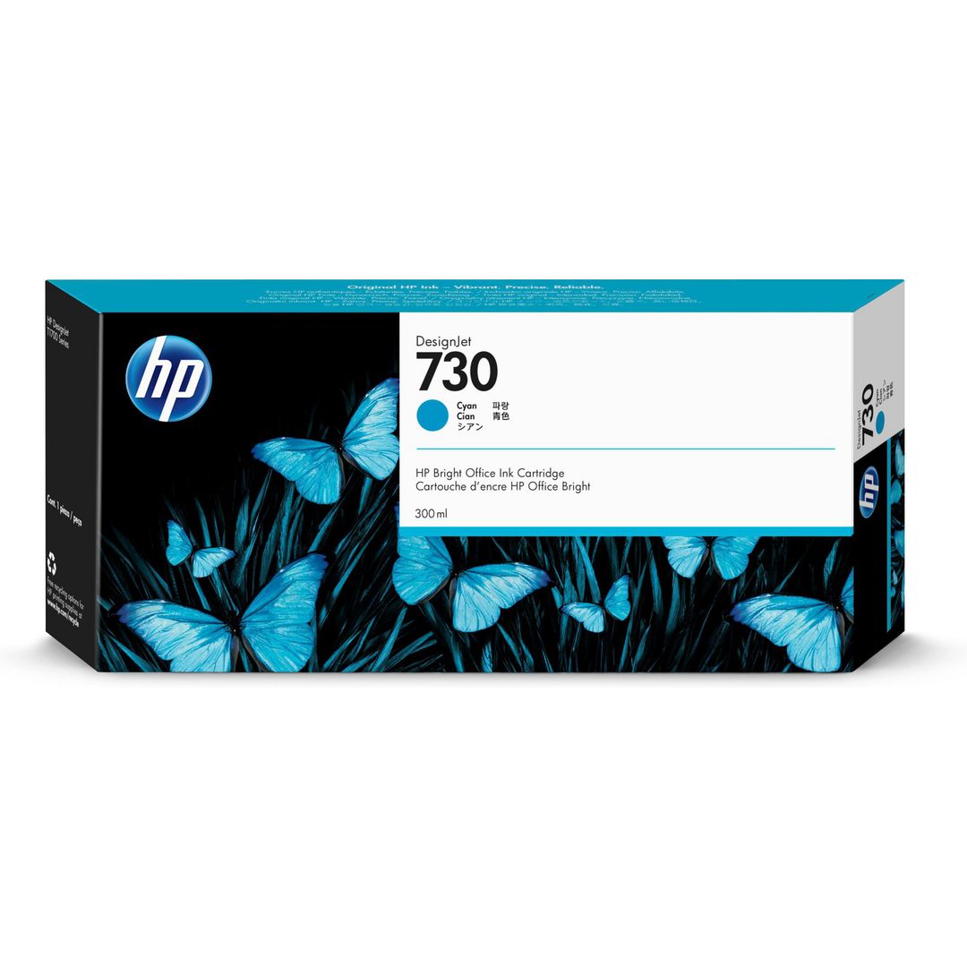 HP Bläckpatron P2V68A 730 Cyan | Toner och bläck - Bläckpatroner - Bläckpatroner HP | Kontorsexperten
