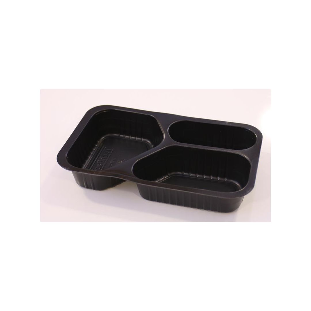 Form 1/4GN 3-fack svart 300/fp | Kök och servering - Matförvaring - Plastformar och skålar | Kontorsexperten