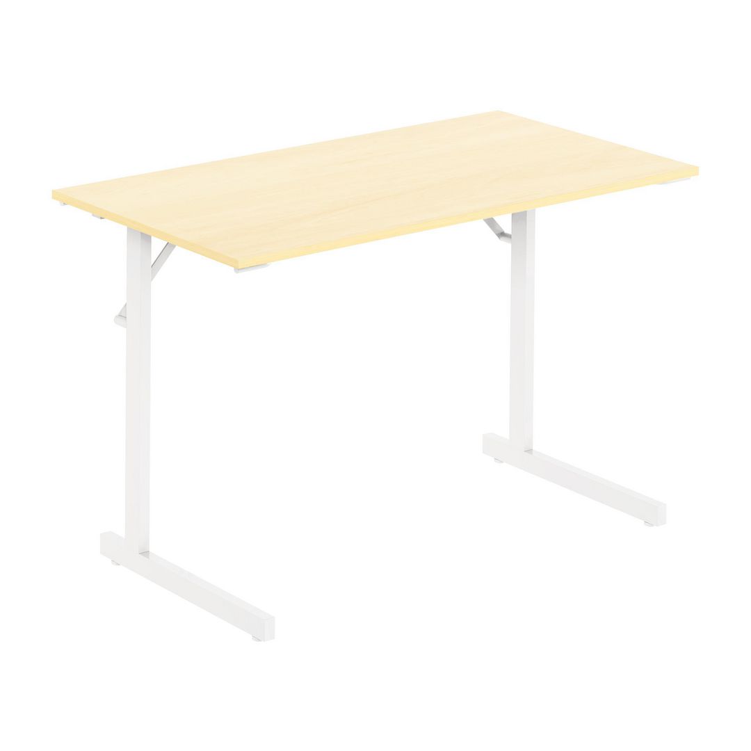 DENORD DESIGN Fällbord 1200x500x715x18 björk/vit | Kontorsmöbler och inredning - Bord och hurtsar - Fällbord | Kontorsexperten