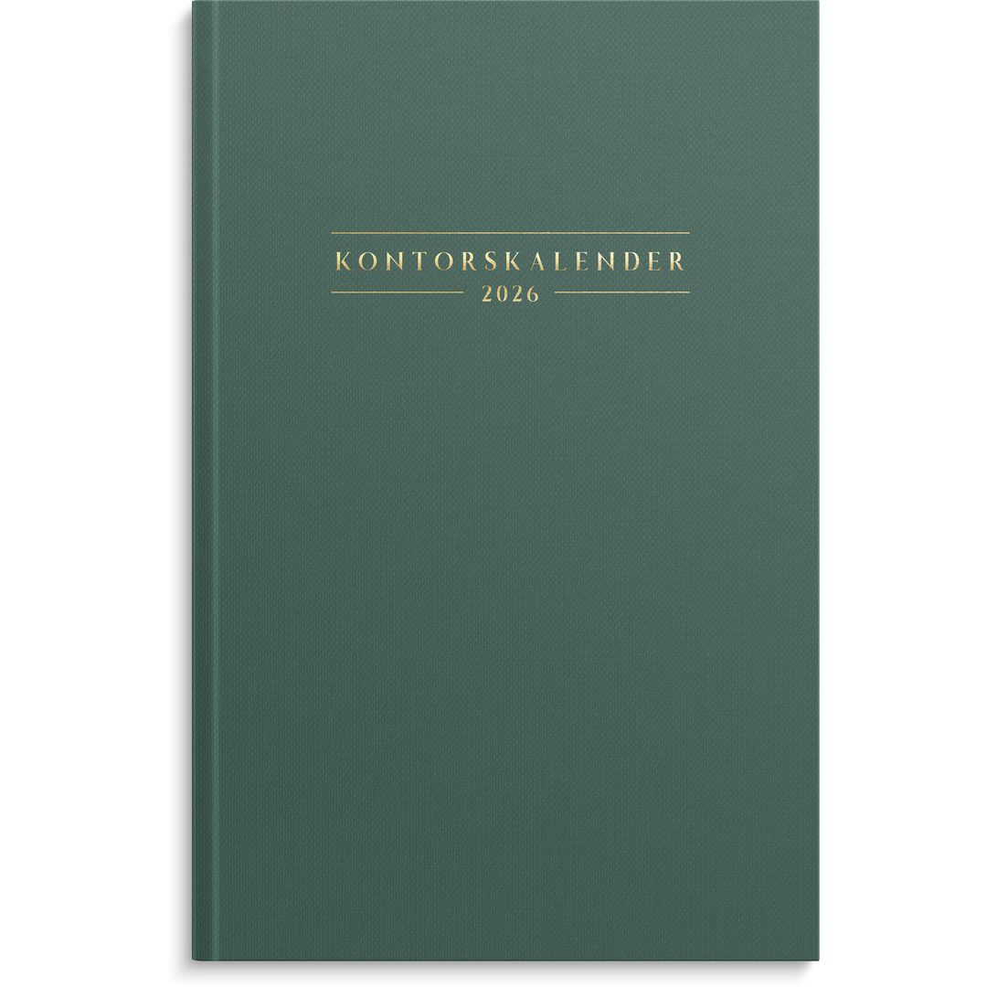 Burde Kontorskalender 2026 grön | Almanackor och kalendrar - Veckokalendrar - Kontorskalendrar | Kontorsexperten