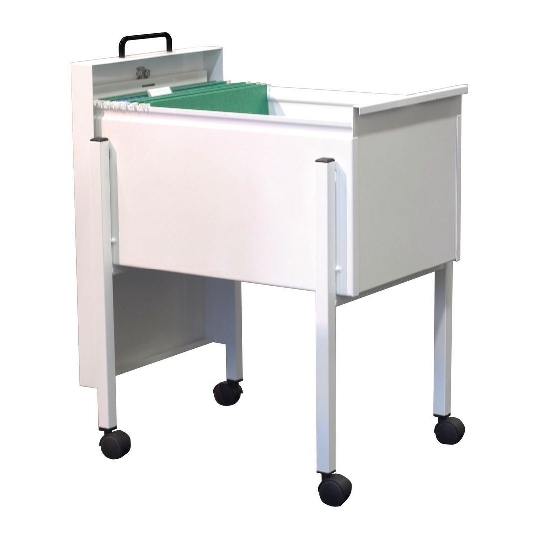 Hängmappsvagn A4 - med lock Vit | Kontorsmaterial - Mappar och plastfickor - Hängmappsförvaring | Kontorsexperten