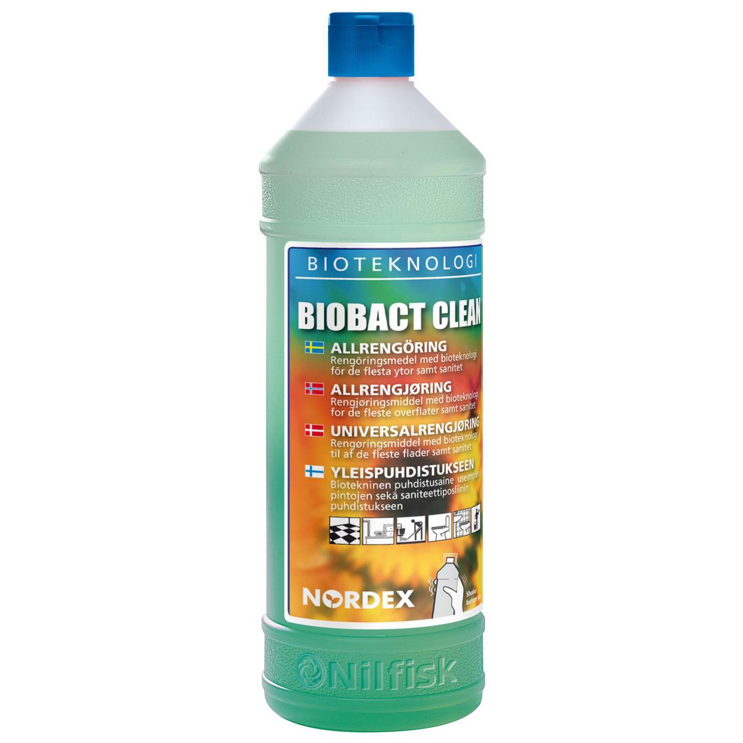 NORDEX Allrengöring Biobact Clean 1L | Städ och hygien - Rengöringsmedel - Allrent | Kontorsexperten