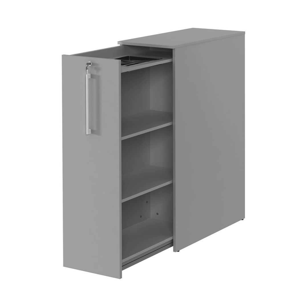 DENORD DESIGN 3xA4 sidoskåp vänster grå | Kontorsmöbler och inredning - Skåp och hyllor - Förvaringsskåp | Kontorsexperten
