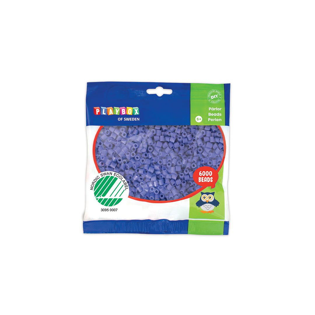 PLAYBOX Rörpärlor lila 6000/fp | Skola och förskola - Hobbymaterial - Nabbipärlor - Rörpärlor | Kontorsexperten