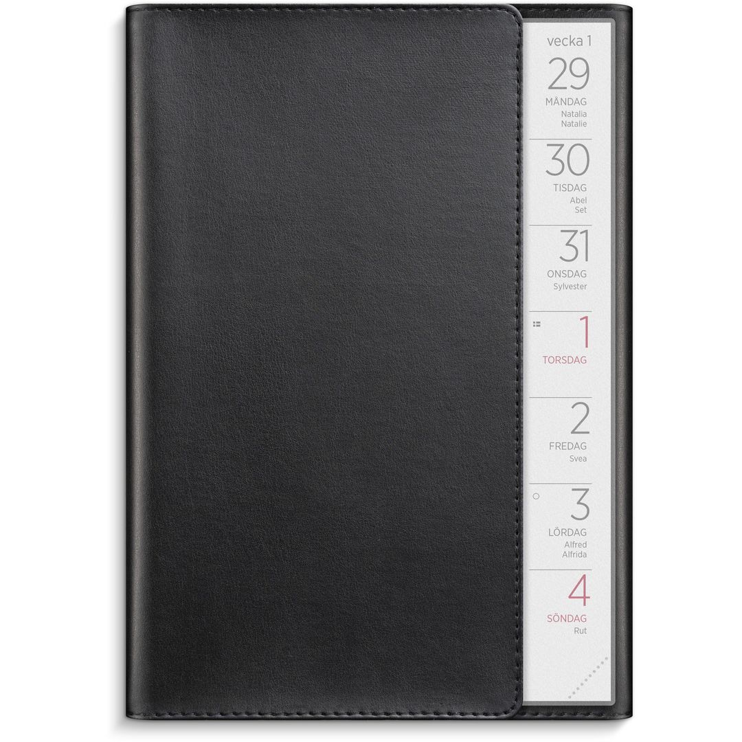 Burde Stor Veckokalender 2026 konstl. svart | Almanackor och kalendrar - Veckokalendrar - Stora veckokalendrar | Kontorsexperten