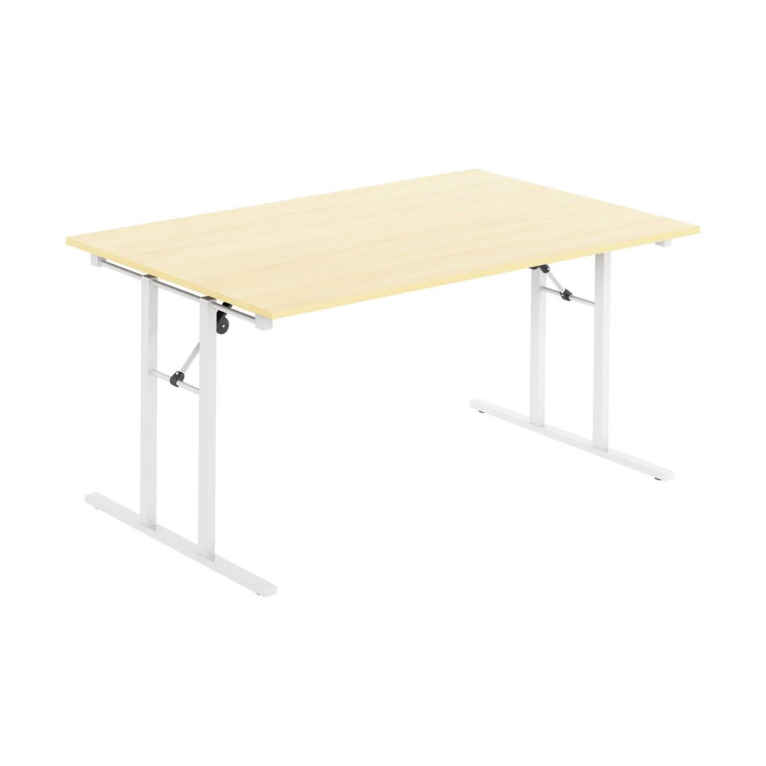 DENORD DESIGN Fällbord 1600x800x730x25 björk/vit | Kontorsmöbler och inredning - Bord och hurtsar - Fällbord | Kontorsexperten