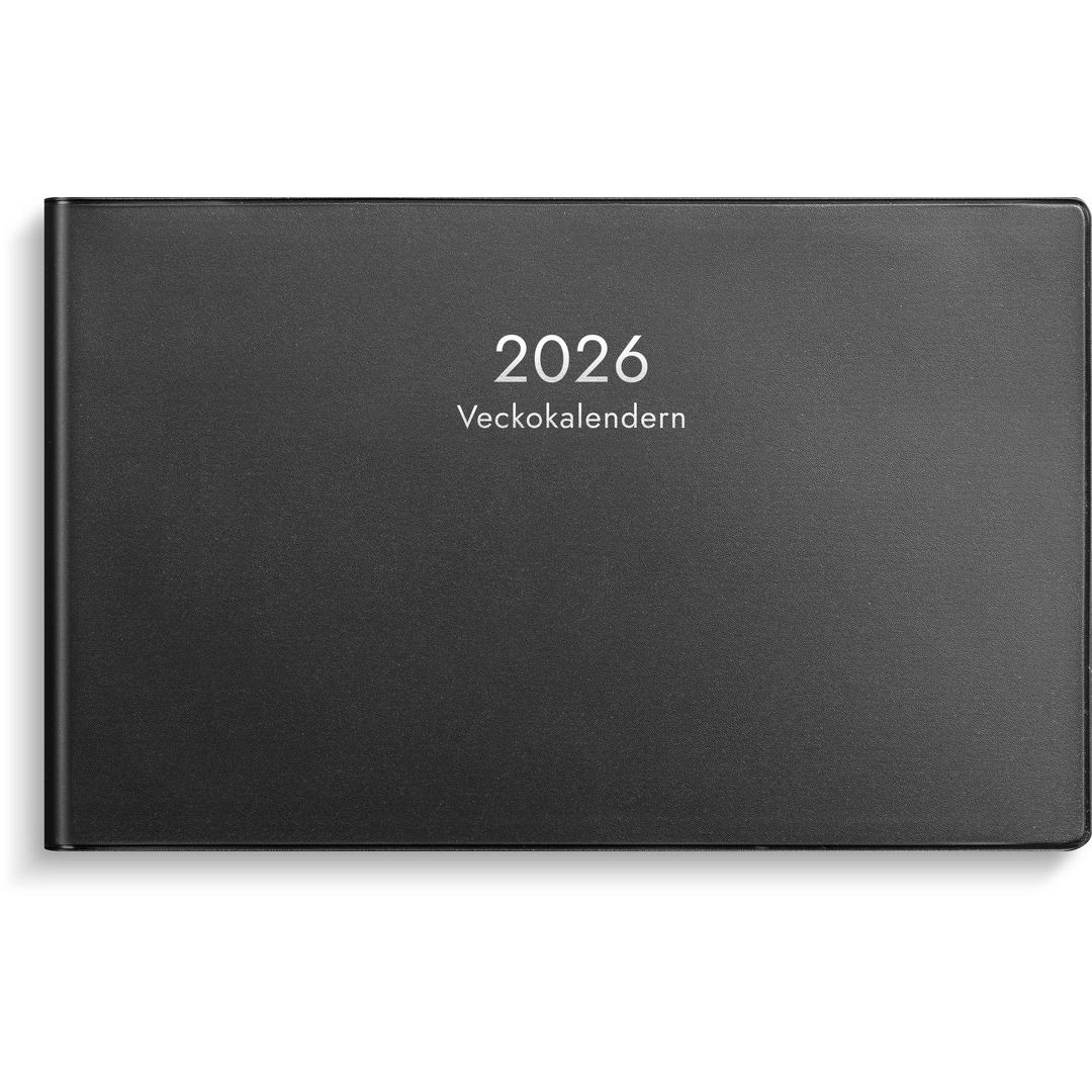 BURDE Veckokalender 2026 plast svart | Almanackor och kalendrar - Bordskalendrar och skrivunderlägg - Bordskalendrar | Kontorsexperten