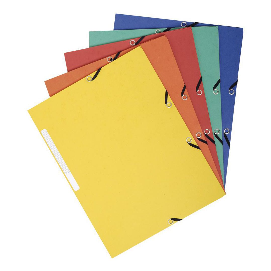 EXACOMPTA Gummibandsmapp 3-klaff sort | Kontorsmaterial - Mappar och plastfickor - Gummibandsmappar 3-klaff - Kartong | Kontorsexperten