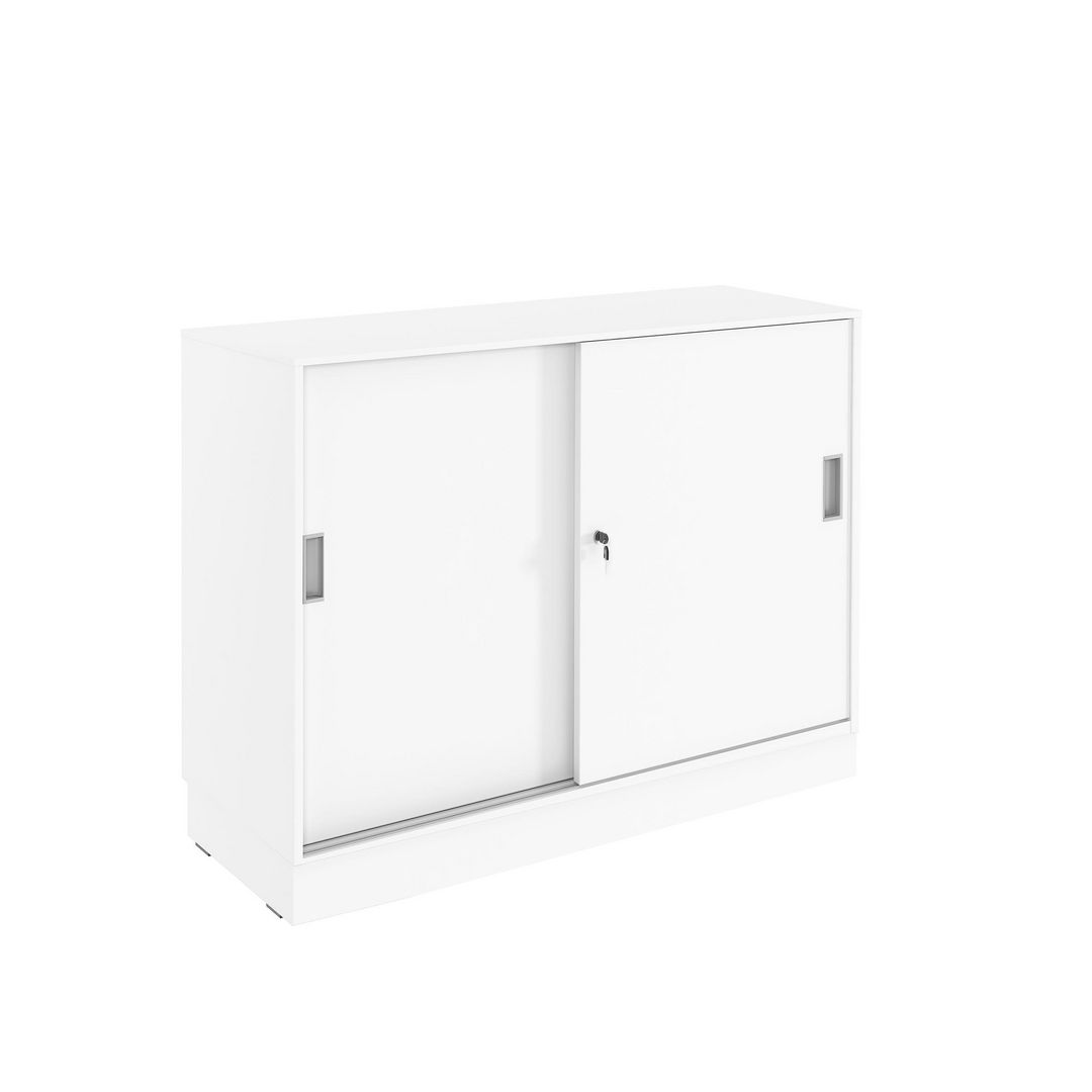 DENORD DESIGN Skjutdörrskåp 2xA4 1200 mm vit | Kontorsmöbler och inredning - Skåp och hyllor - Skåp | Kontorsexperten