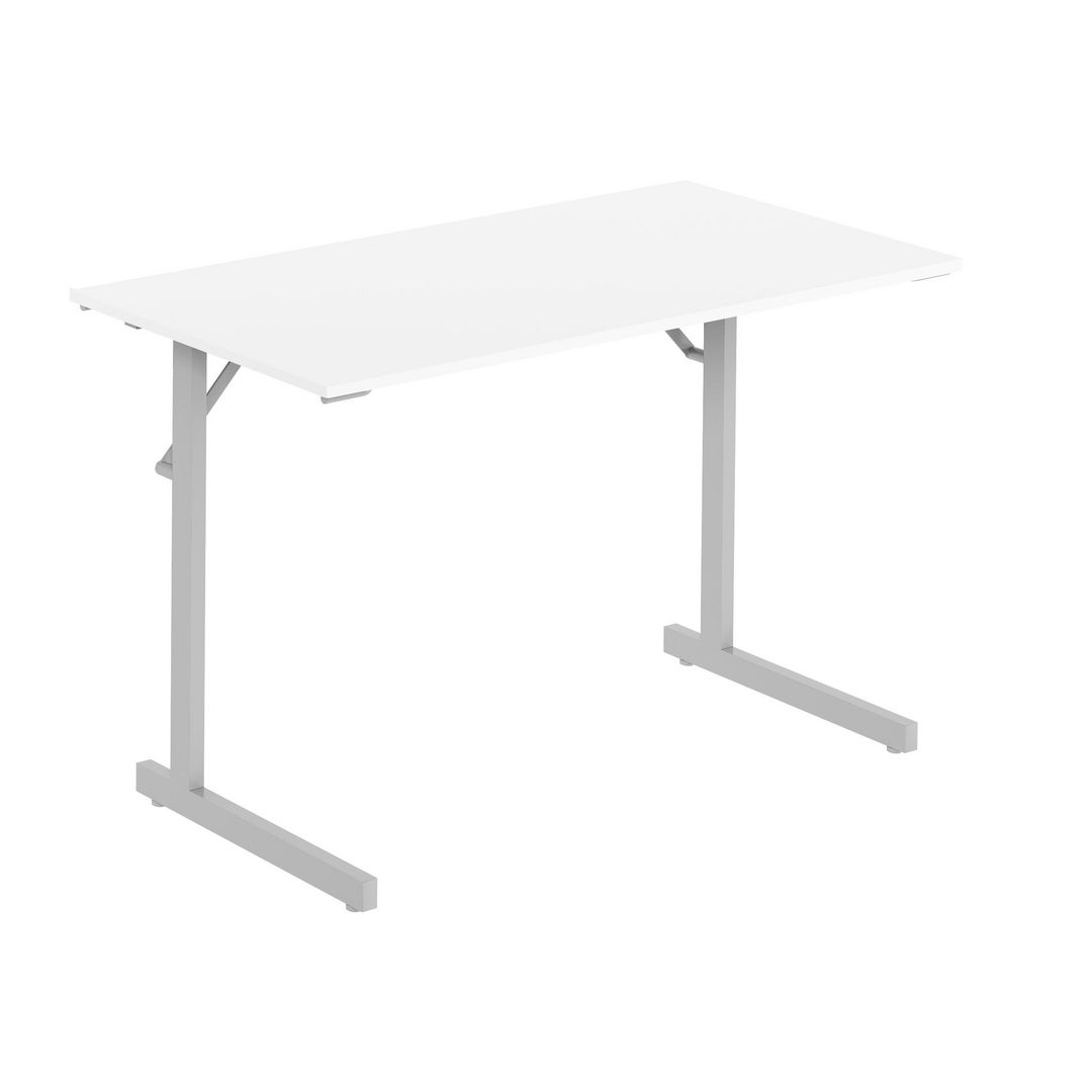 deNord Design Fällbord 1200x500x715x18 vit/silv | Kontorsmöbler och inredning - Bord och hurtsar - Fällbord | Kontorsexperten