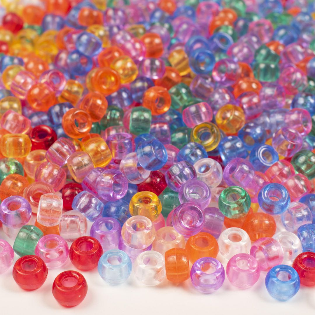 PLAYBOX Kongopärlor transparenta 1000/fp | Skola och förskola - Hobbymaterial - Pärlor | Kontorsexperten