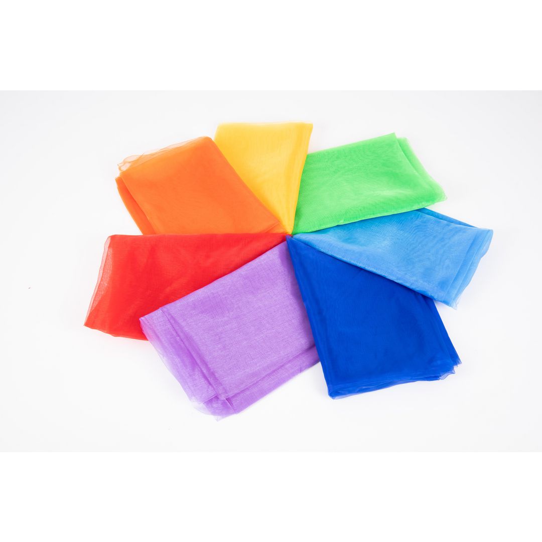 Organzatyg olika färger 7/fp | Skola och förskola - Klassrummet / Lära - Sensoriska produkter | Kontorsexperten