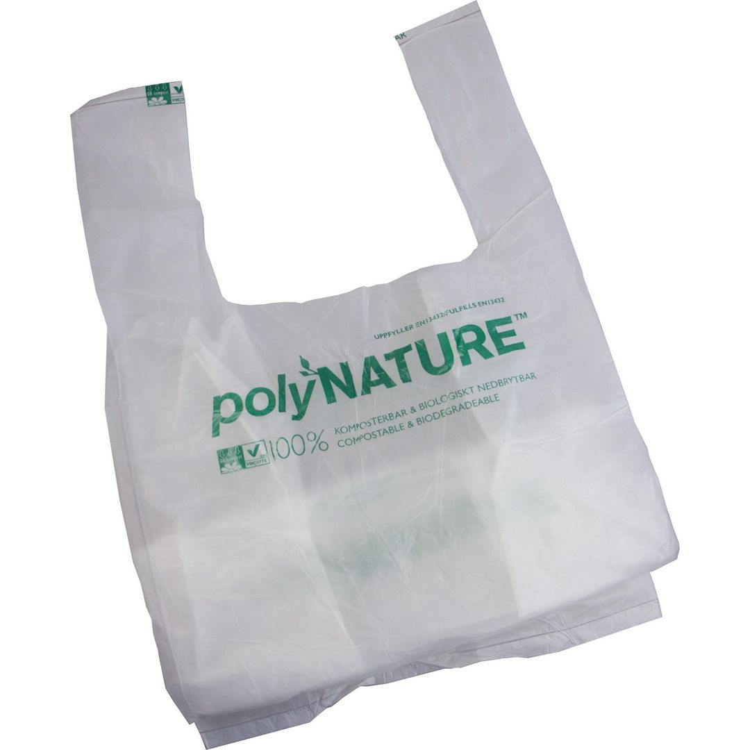 POLYNATURE Påse knyt PLA knythandtag 20L 25/rl | Städ och hygien - Påsar och säckar - Papperskorgspåsar | Kontorsexperten