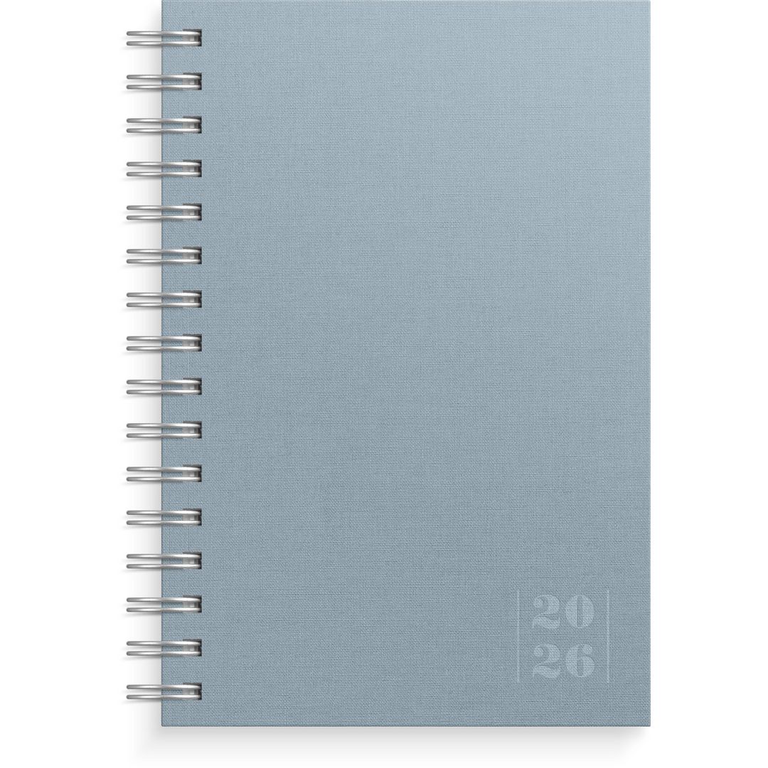 Burde Dagbok Textile 2026 blå | Almanackor och kalendrar - Dagböcker - Dagböcker | Kontorsexperten