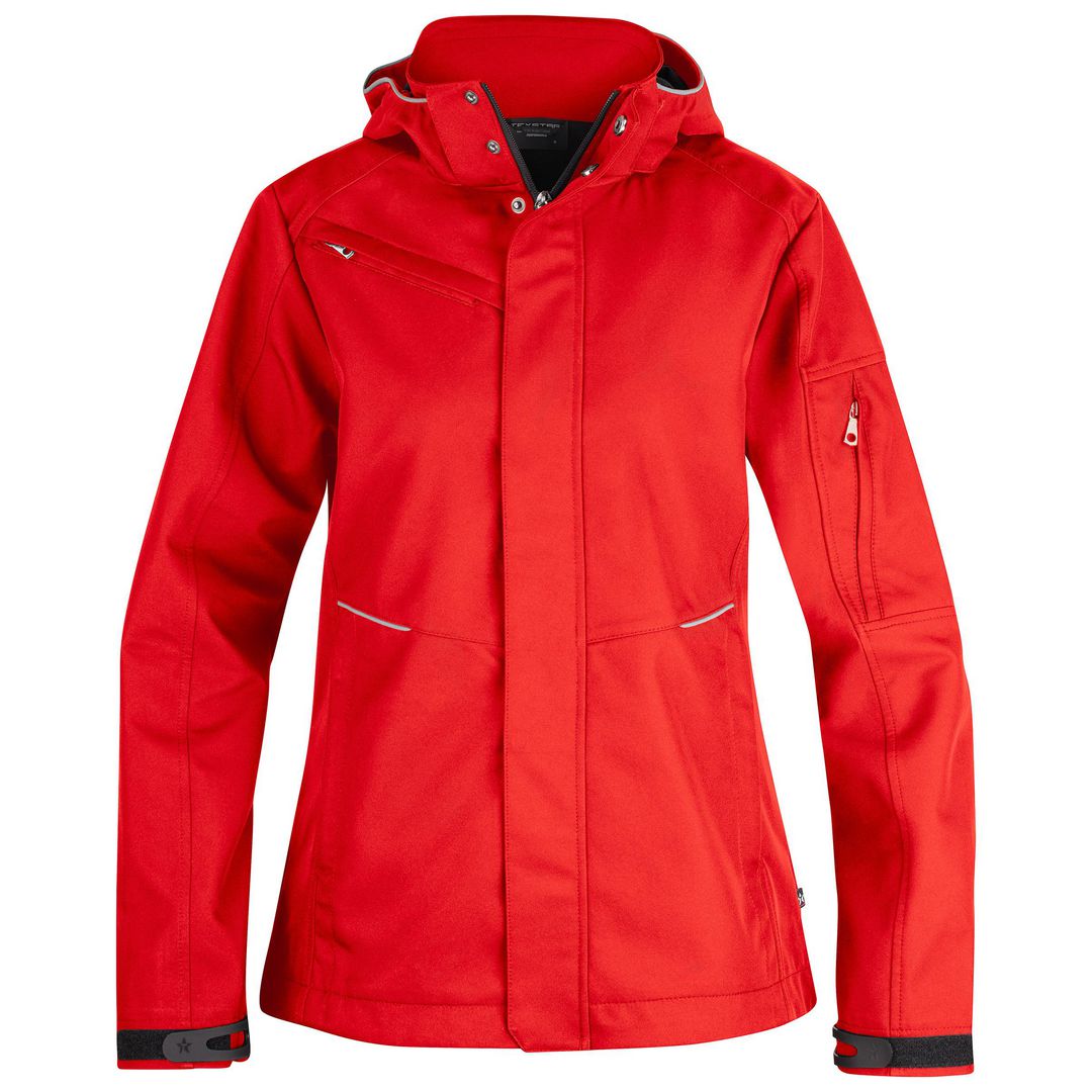 TEXSTAR Softshelljacka WJ80 dam röd L | Arbetskläder - Arbetsjackor - Softshelljackor | Kontorsexperten