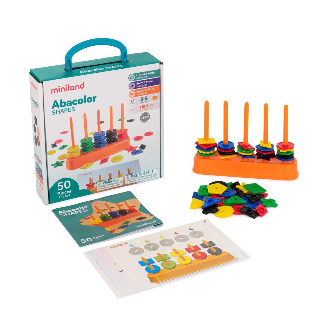 MINILAND Räkna, sortera Abacolor 50 delar | Skola och förskola - Klassrummet / Lära - Matematik | Kontorsexperten