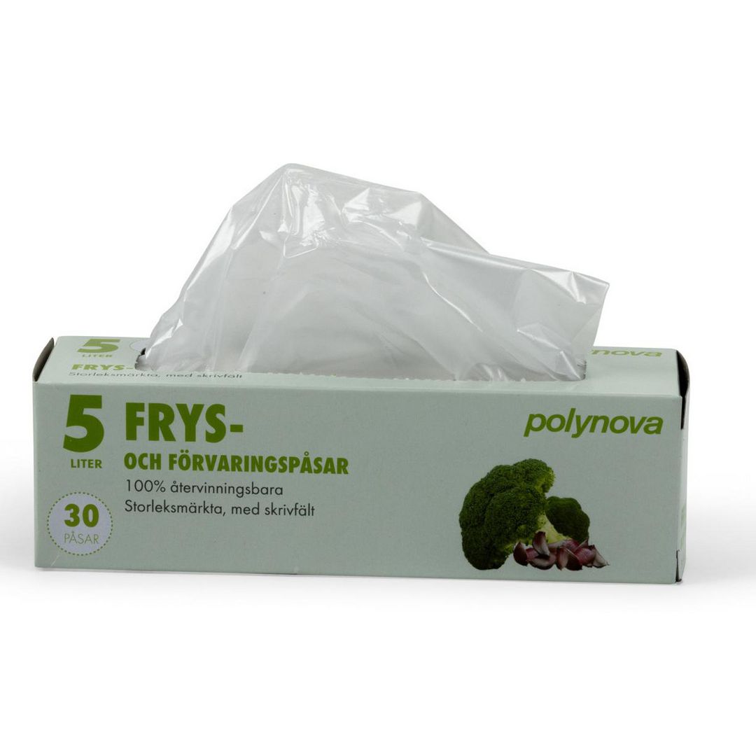 POLYNOVA Fryspåsar på rulle 5L transparenta 30/rl | Kök och servering - Plast och fryspåsar - Fryspåsar | Kontorsexperten