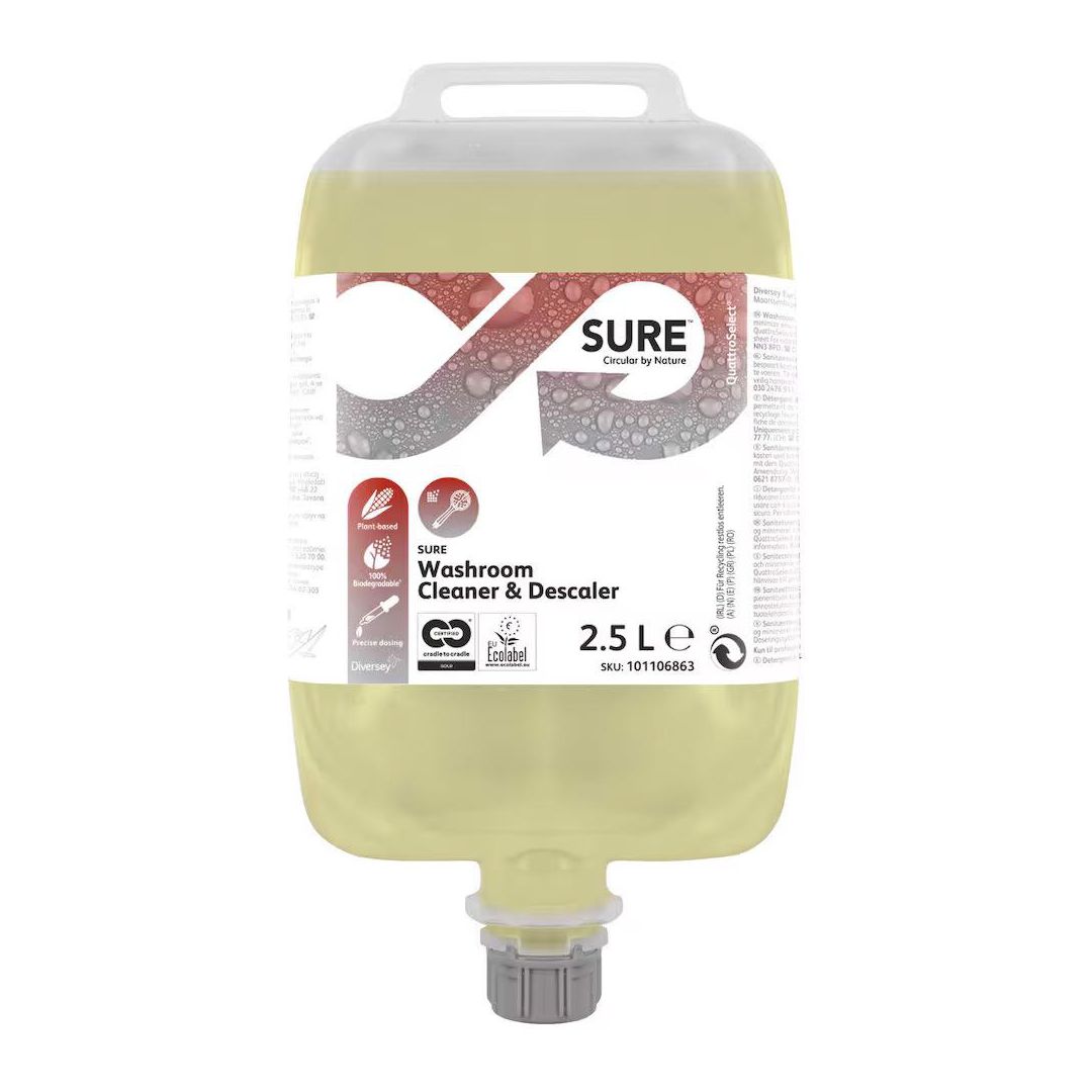 SURE Avkalkningsmedel Washroom Cleaner & Descaler QS 2,5L | Städ och hygien - Rengöringsmedel - Sanitetsrent | Kontorsexperten