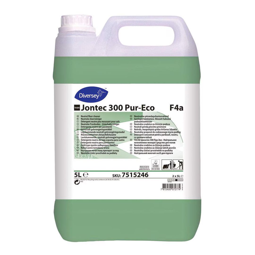 TASKI Golvrent Jontec 300 Pur-Eco F4a 5L | Städ och hygien - Golvunderhåll - Golvrengöring | Kontorsexperten
