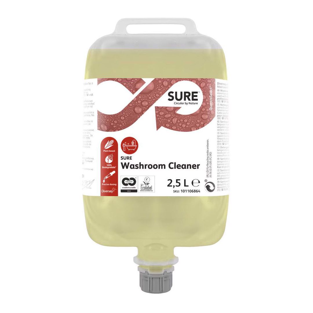 SURE Sanitetsrent Washroom Cleaner QS 2,5L | Städ och hygien - Rengöringsmedel - Sanitetsrent | Kontorsexperten