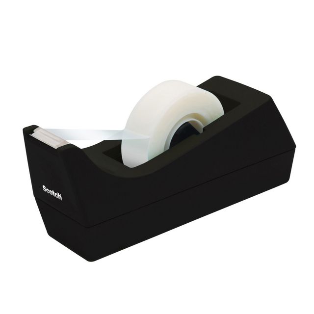 SCOTCH Tejphållare, kompakt, tvåhandsfattning, svart | Kontorsmaterial - Tejp lim och häftmassa - Tejphållare | Kontorsexperten