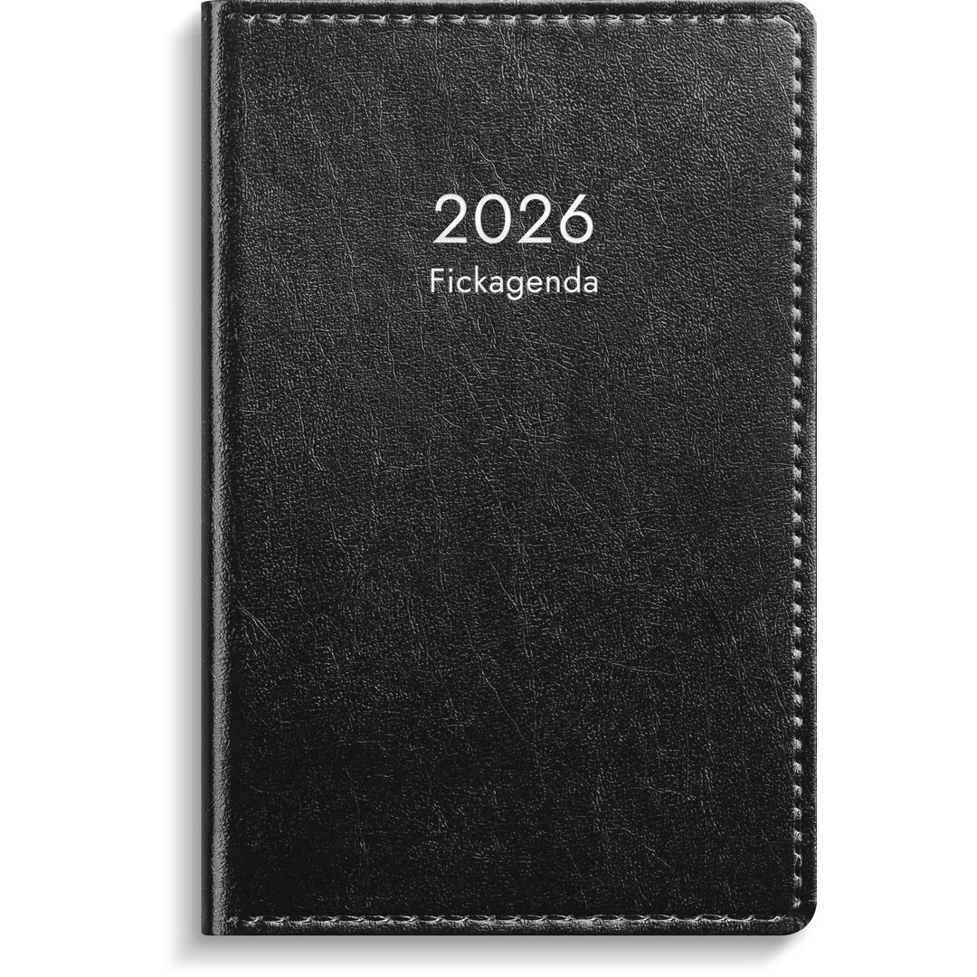 BURDE Fickagenda 2026 svart | Almanackor och kalendrar - Fickkalendrar - Stora fickkalendrar | Kontorsexperten