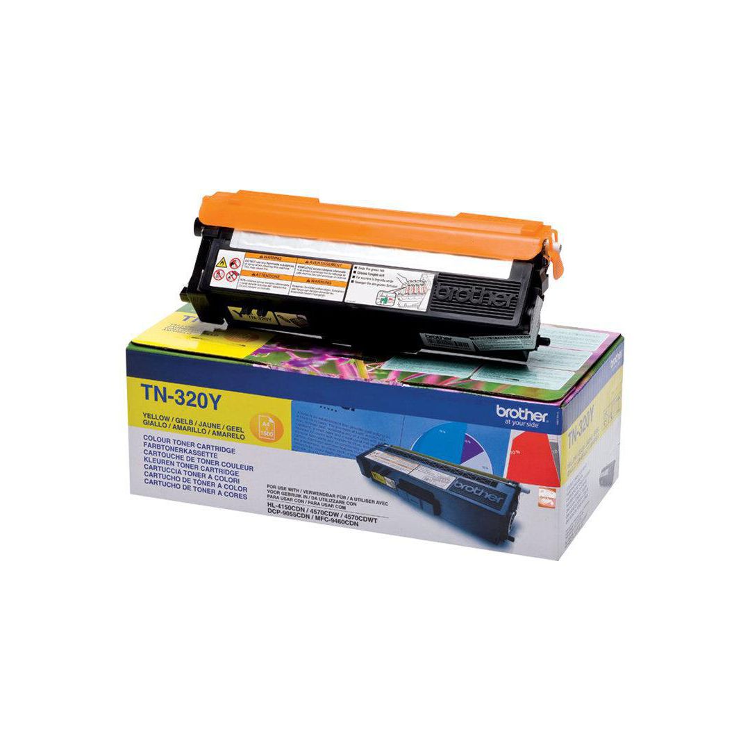 BROTHER Toner TN320Y gul | Toner och bläck - Tonerkassetter - Toner Brother | Kontorsexperten