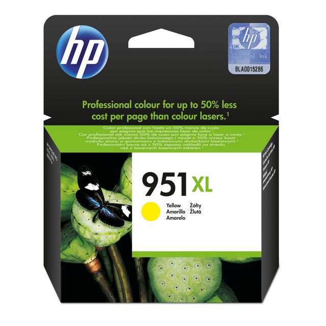 HP Bläckpatron CN048AE 951XL Gul | Toner och bläck - Bläckpatroner - Bläckpatroner HP | Kontorsexperten