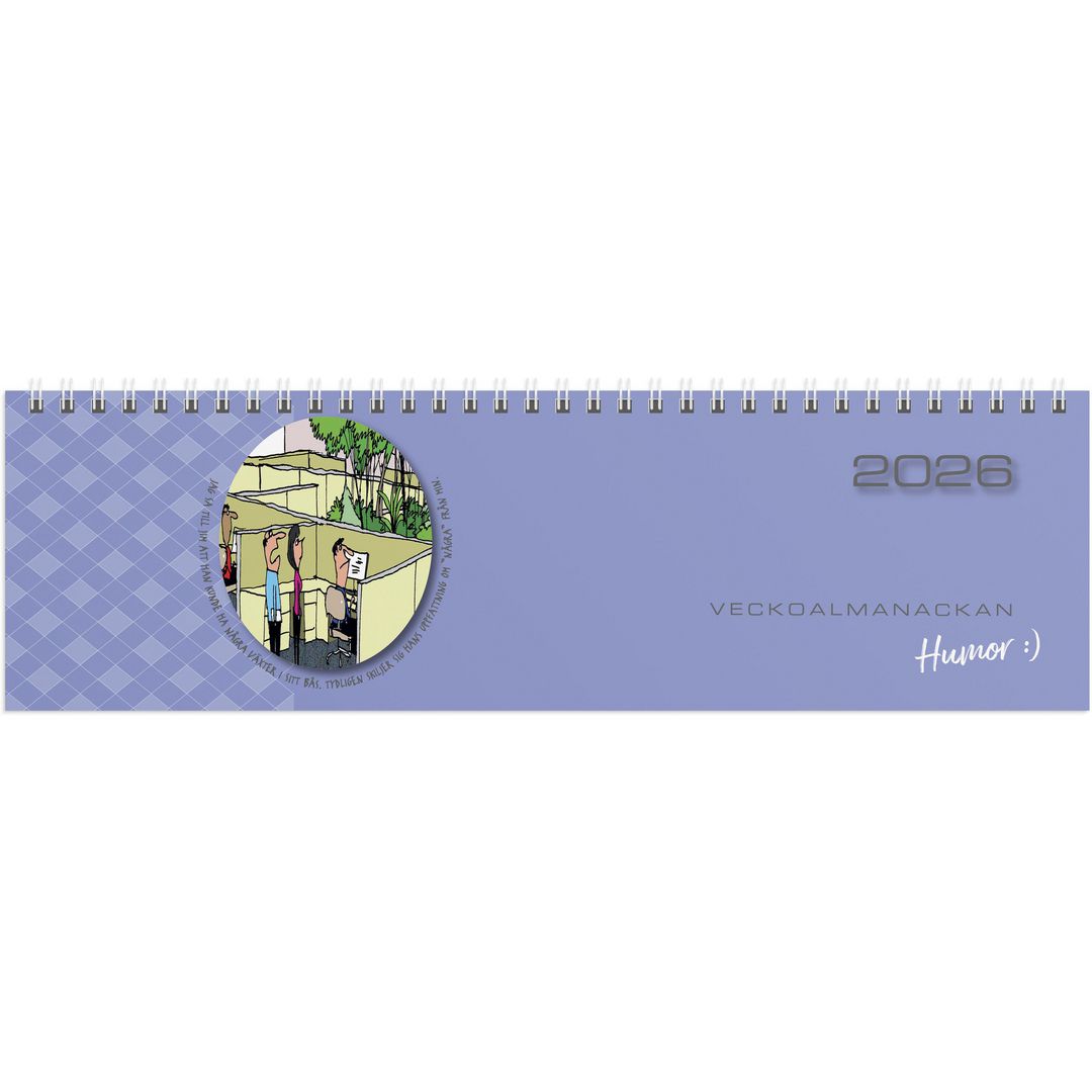 BURDE Veckoalmanackan Humor 2026 | Almanackor och kalendrar - Bordskalendrar och skrivunderlägg - Bordskalendrar | Kontorsexperten
